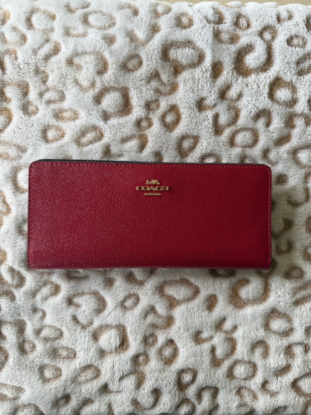 Coach leather Crossgrain Slim Wallet